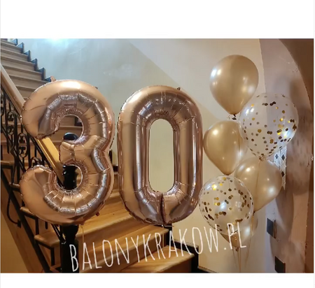 Balon Foliowy Cyferka "5" Różowa (100cm.)