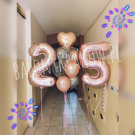 Balloon Foil Number "7" Silver Glitter (100cm.)