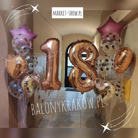 Balon Foliowy Cyferka "7" Złota ( 100cm.)